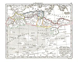 Map. Barbary Coast of North Africa 1806.