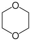 Chemical structure of dioxane