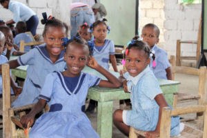 Children at school in Haiti