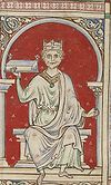 William Rufus representa en la Stowe Manuscrito