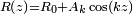 \ Scriptstyle R \ left (z \ right) = R_0 + A_k \ cos \ left (kz \ right)