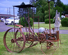 Fotografía de un viejo tractor.