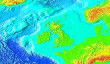 Una imagen que muestra la plataforma geológica de las islas británicas.