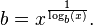 b = x ^ \ frac {1} {\ log_b (x)}.