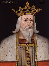Moderno medio de figuras retrato temprana de Edward III en atuendo real.