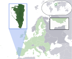 Ubicación de Gibraltar (verde oscuro) - en Europa (verde y gris oscuro) - en la Unión Europea (verde) - [Leyenda]