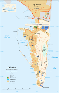 Mapa de Gibraltar