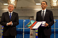 Barack Obama con Thorbjørn Jagland