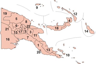 Provincias de Papua Nueva Guinea.