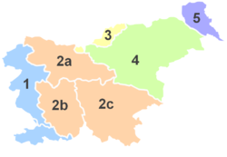 Fronteras de las Tierras histórico Habsburgian en la República de Slovenia.png