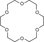 Estructura química de 18-corona-6