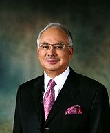 una foto oficial del primer ministro Najib Tun Razak.