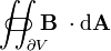 \ Iint _ {\ V parcial} \ \ \ \ \ \ \ \ \ \ \ \ \ \ \ \ \ \ \ \;!!!!!!!!!!!!!!!!!!! \; \ ; \ subset \ \ supset \ mathbf B \;! \ cdot \ mathrm {d} \ mathbf A