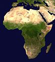 Carte satellite de l'Afrique