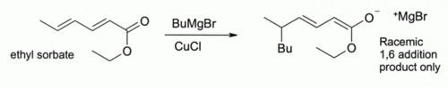 (L'alkylation du sorbate ester en position 4 m??di??e par CuCl)