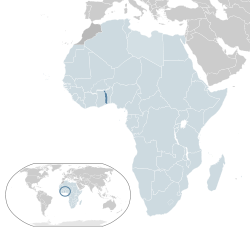 Localisation du Togo (bleu fonc??) - en Afrique (gris bleu et fonc??) - dans l'Union africaine (bleu clair)