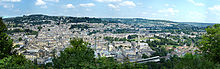 centre-ville de Bath vu de Alexandra Park