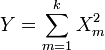 Y = \ {sum_ m = 1} ^ k ^ 2 X_m