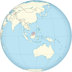 Lieu de Brunei (rouge) en Asie du Sud-Est