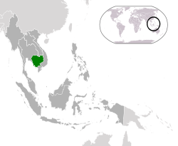 Localisation du Cambodge (vert) dans l'ASEAN (gris fonc??) - [L??gende]