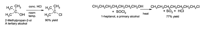 Certaines conversions simples d'alcools ?? alkyle chlorures