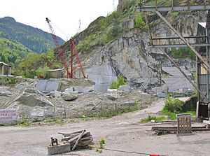 Carrière de marbre de Villette près d'Aime en Tarentaise