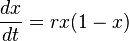 \frac{dx}{dt} = r x (1-x)