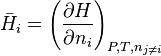 \bar H_i = \left(\frac{\partial H}{\partial n_i}\right)_{P,T,n_{j \neq i}}