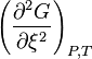 \left(\frac{\partial^2 G}{\partial \xi^2}\right)_{P,T}