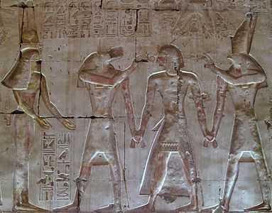  Fresque du temple de Séthi à Abydos.