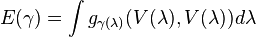 
E(\gamma) = \int g_{\gamma(\lambda)}(V(\lambda),V(\lambda))d\lambda
