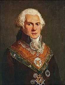 Portrait en couleurs d'Alexandre Louis Roëttiers de Montaleau, il porte un décor maçonnique