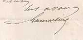 Signature de Alphonse de Lamartine