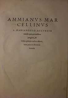 livre d'Ammien Marcellin