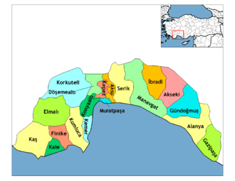 Districts de la province de Antalya