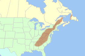 Carte de localisation des Appalaches