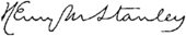 Signature de Henry Morton Stanley