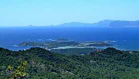 Vue de l'Archipel des Embiez depuis le Cap Sicié