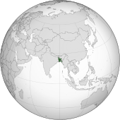 Description de l'image Bangladesh (orthographic projection).svg.