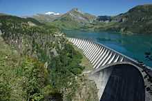 Le barrage de Roselend dans le Beaufortain