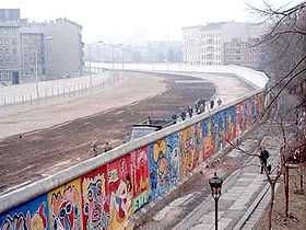 Le mur de Berlin.