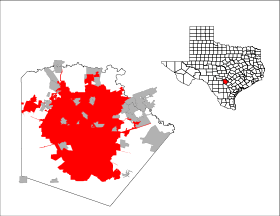 Carte du comté de Bexar