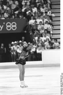 Photo de Katarina Witt pendant le programme libre