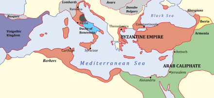 empire byzantin en 650