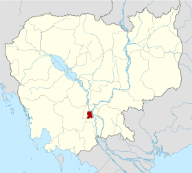 Localisation de la province de Phnom Penh au Cambodge.