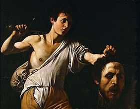 David tenant la tête de Goliathillustré par Le Caravage (1606-1607)Musée d'histoire de l'art de Vienne