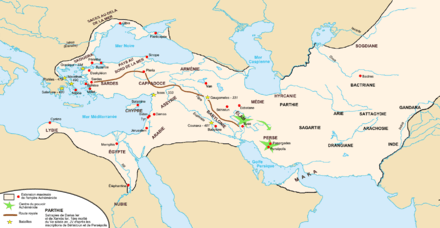 Carte représentant l'empire perse en 490 av. J.-C.
