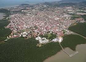 Vue aérienne de Cayenne