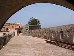 Vue depuis les hauteurs des fortifications.