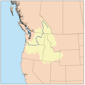 Carte muette du Columbia et de son bassin